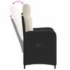 Garden Lounge Set 2 Pcs Black and Cream White