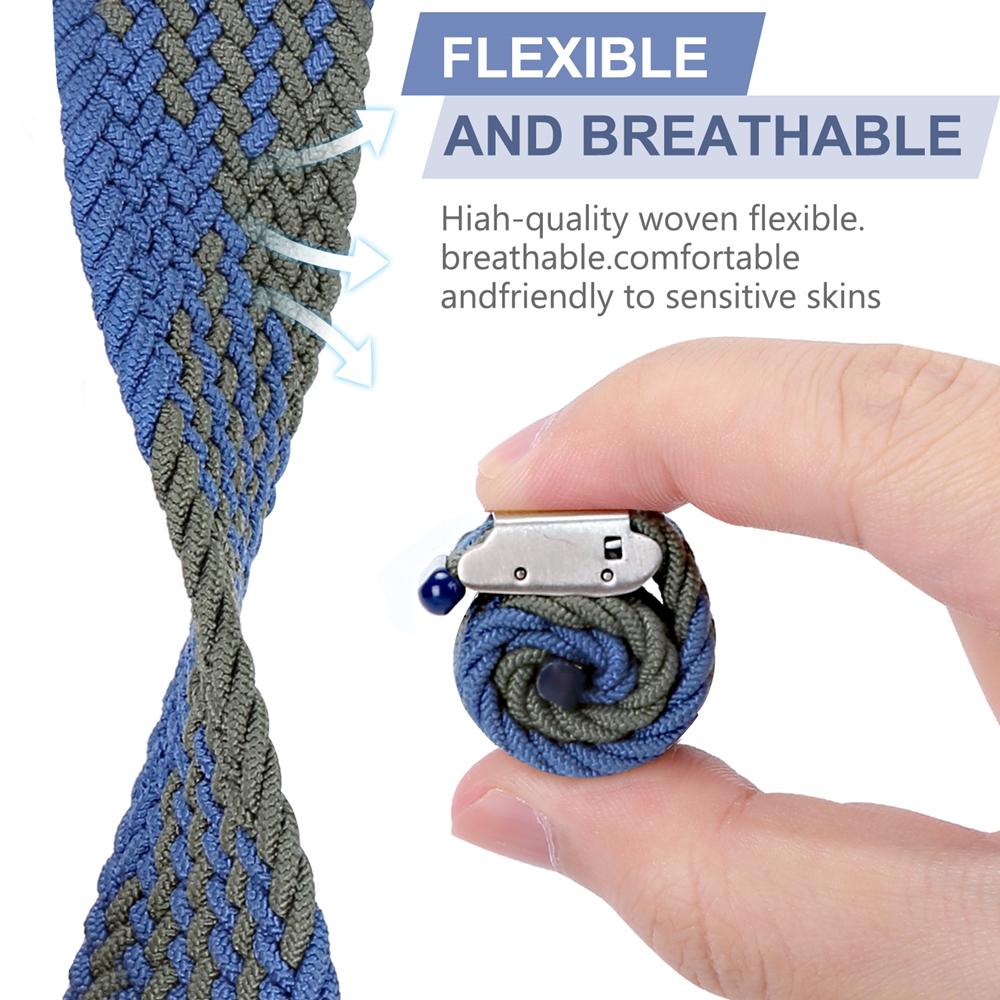 Nylon Strap For Correa Huawei Watch Nylon Braided Elastic Solo Loop For Huawei Watch Fit Strap Adjustable Woven Straps Bracelet 3