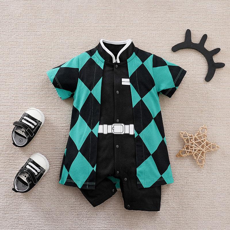 Costume de Cosplay Demon Slayer, vêtements pour bébés, barboteuse de dessin animé pour enfants, garçons et filles, tapis de noël d'halloween, vêtements de Cosplay pour nourrissons, combinaison pour bébé