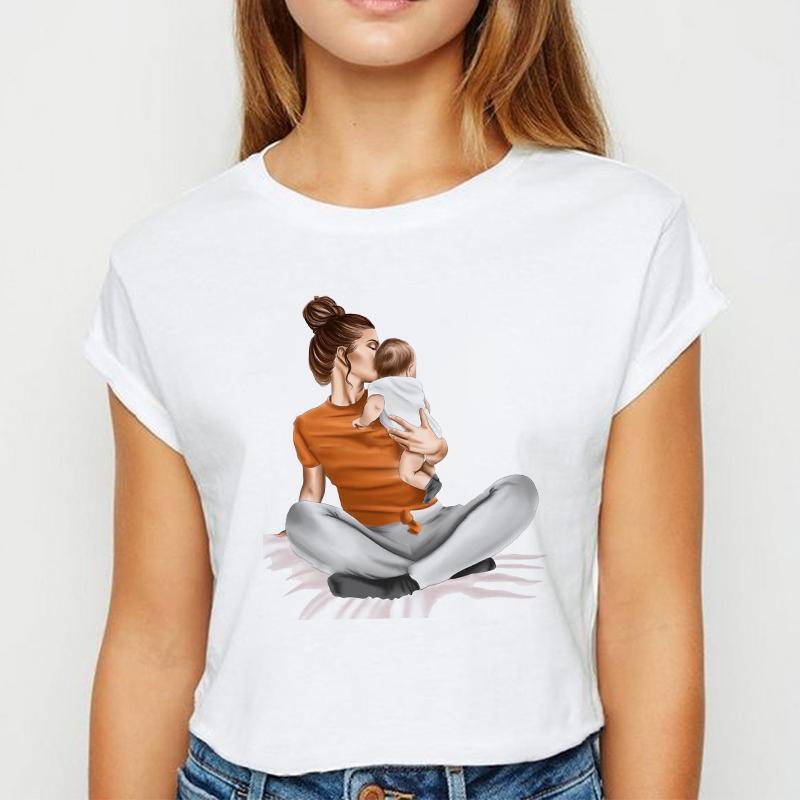 T-Shirts Women 90S Casual Ladies Cute Girls Fashion Clothes Graphic Tshirt Top Elegant Lady Print Leisure Female Tee T-Shirt