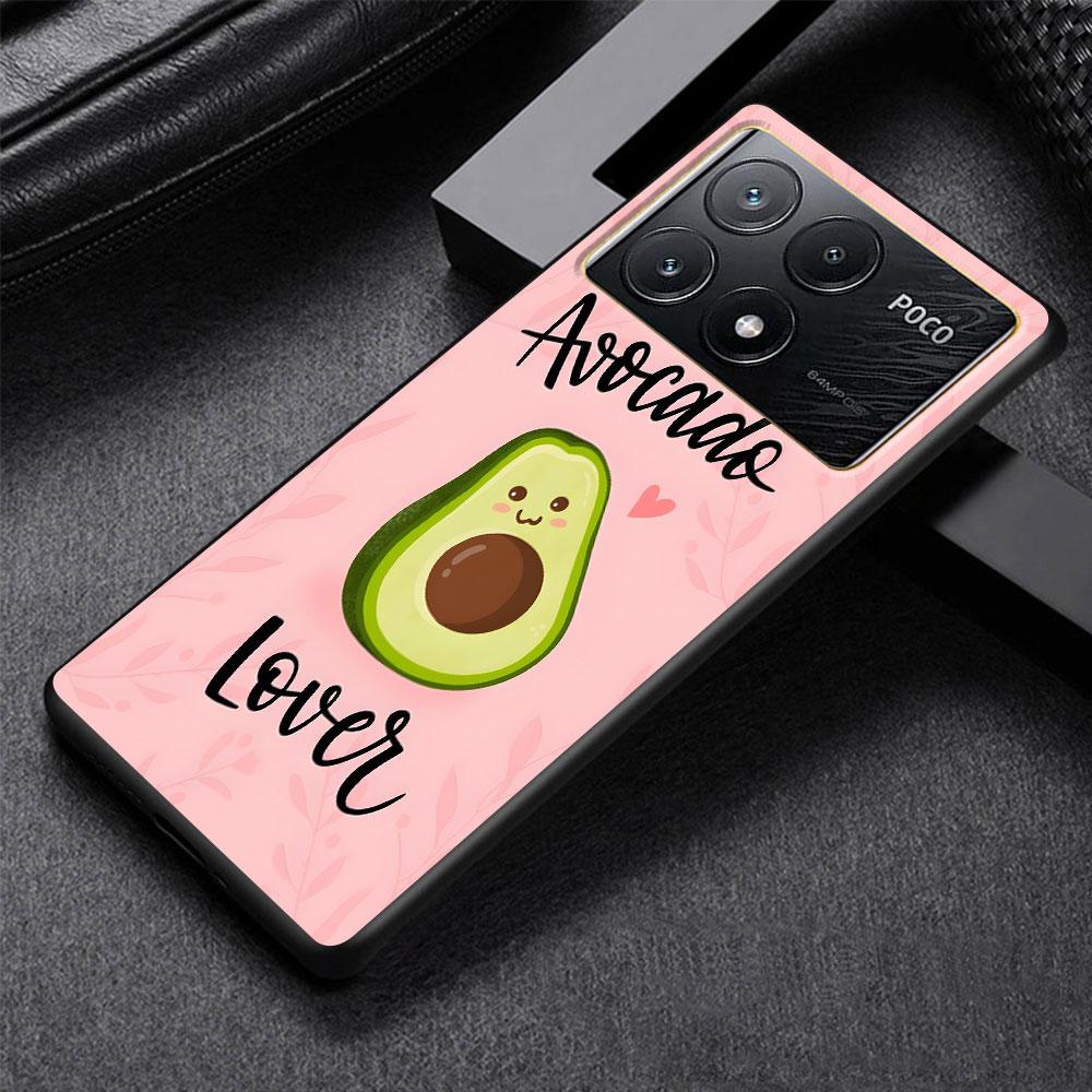 Avocado Case for Xiaomi Poco X6 X3 NFC M5s X5 F3 M4 M3 Pro Black Silicone Soft Phone Cover Coque