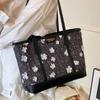 Printed Shoulder Tote Bag Women's 2025 New Casual Foreign Style Summer Satchel Exquisite Large-capacity Portable Women's Bag