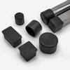 Black PVC Furniture Table Foot Tip Chairs Legs Pad Protector Cover Square/Round Caps Pipe Plug Lid Tube Hole Protection End Cap