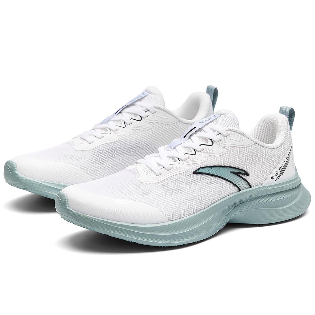 Anta Hydrogen Running Series Trendy Versatile Shock Absorbing Breathable Low Top Casual Running Shoes Men sneakers White Green 912625516Q-2