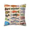 Kissenbezug Vintage Fisch Forellen Design Kissenbezug Cartoon Fische Kissenbezug Für Büro Auto Zuhause Dekorative Kissenbezüge