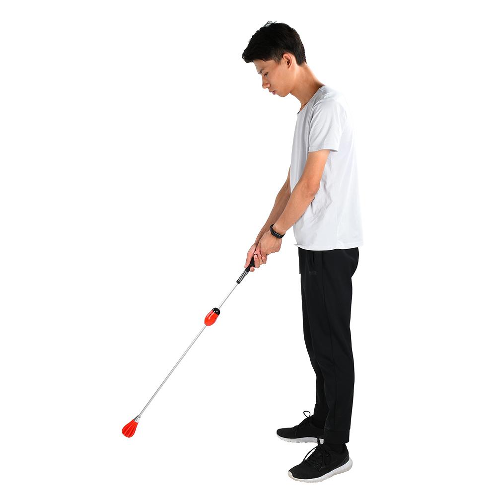 Sport Golf Swing Trainer Training Warm Up Stick Equipment Adjustable force for Adult Practicing (red )
