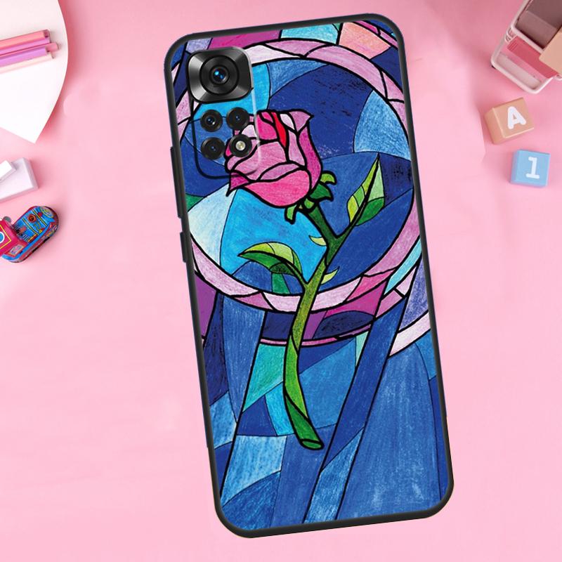 

Stained Glass Rose Galaxys For Xiaomi Redmi Note 14 13 10 11 12 15 Pro Plus Phone Case For Redmi 15C 13C 12C 10C 14C 15 Redmi Note 11 Pro
