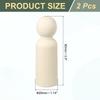 uxcell 2-Pack 3.5-Inch Wooden Peg Dolls, Boy Shape, Unpainted, for DIY Arts and Crafts, Painting