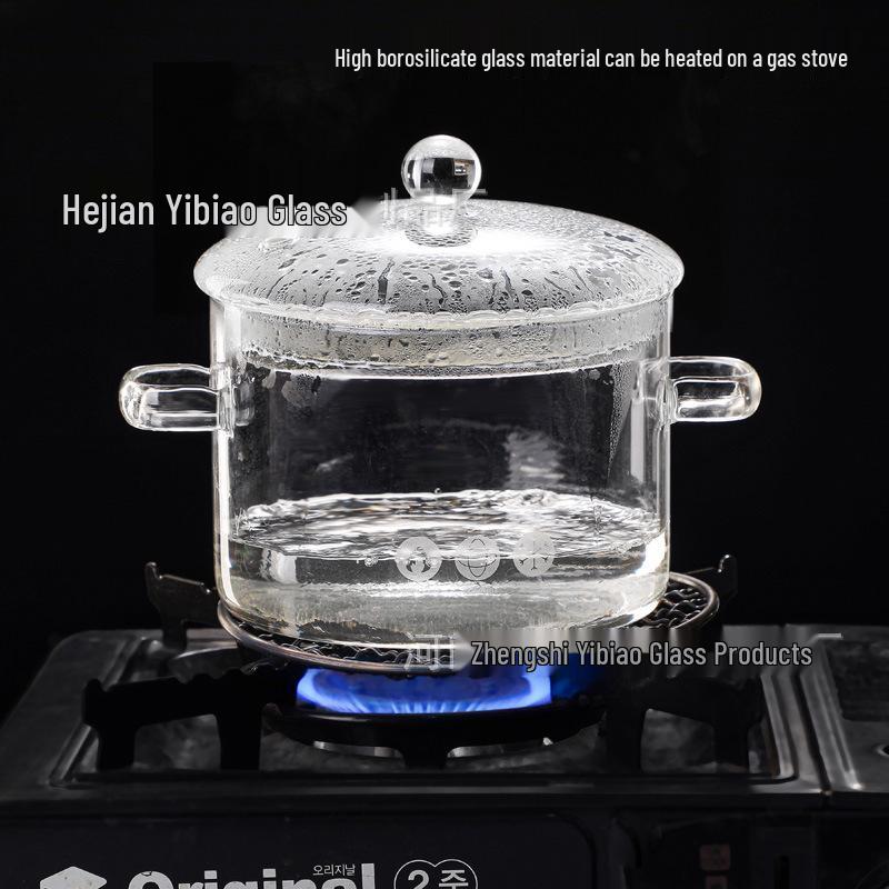 High-Temperature Resistant Large-Capacity Borosilicate Glass Pot for Steaming, Cooking, and Salads