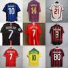 Vintage Football Jersey Henry Pirlo Ib Campbell Maradona Shevchenko Nesta Matteus