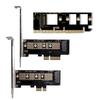 PCIE X1/X4/X16 To M.2 NVMe SSD Adapter Card Dual-Side Copper Cooling Structure LED Status Indicator for Desktop PC Motherboard