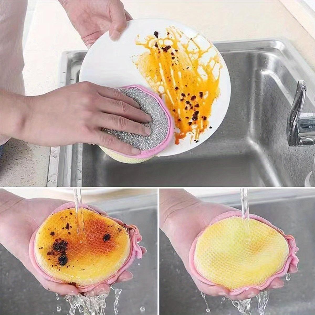 

12-Piece Kitchen Cleaning Sponge Set, Scouring Pads & Dishcloths, Washable Multi-Purpose Cleaning Tools for Sink Stove синий