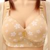 High-grade comfortable side-closing breast large size thin gathering underwear anti-sagging beautiful back women's bra cover without steel ring