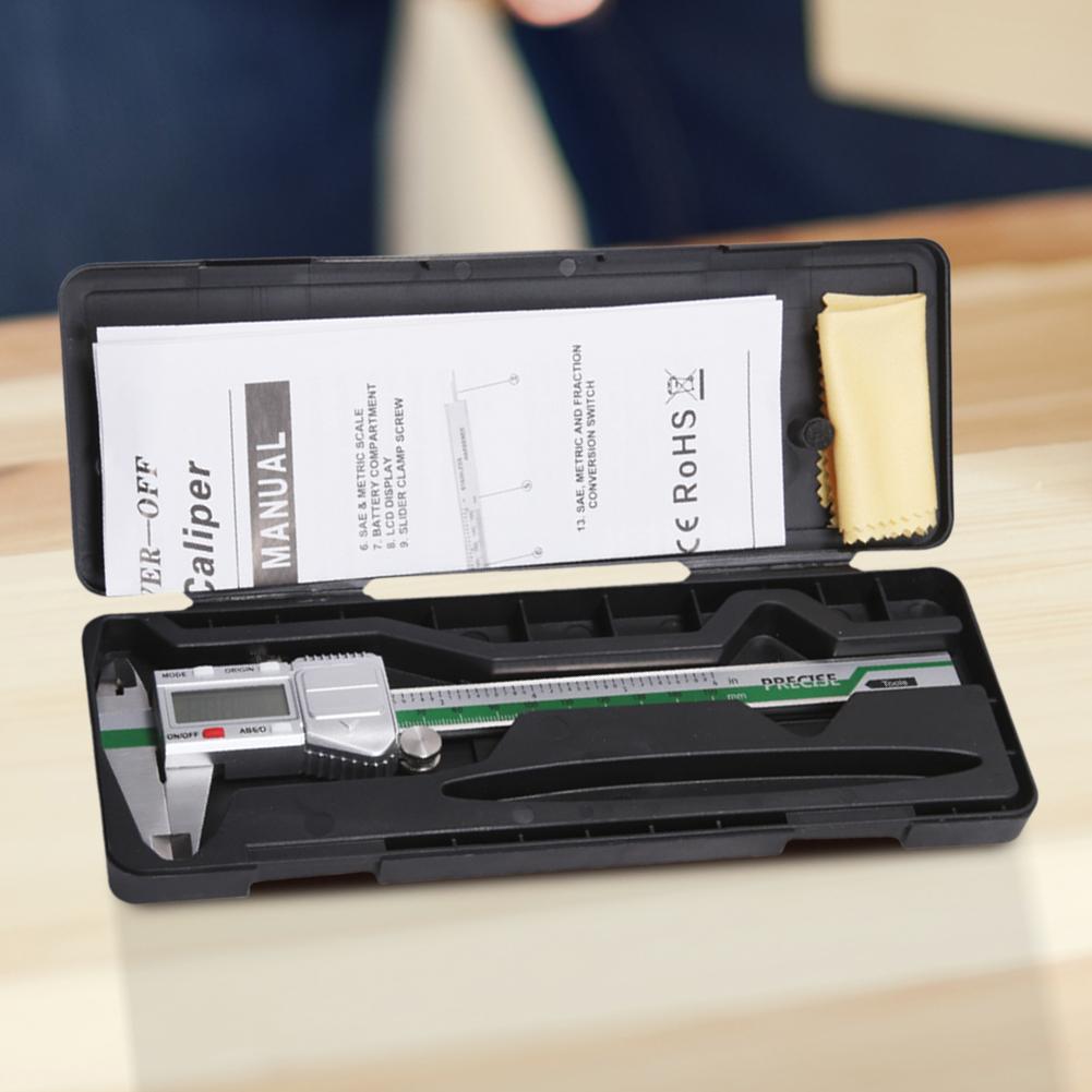 Digital Caliper Measuring Tool Combination Square Fraction/MM/Inch Digital Vernier Gauge for Mechanical Components Measure