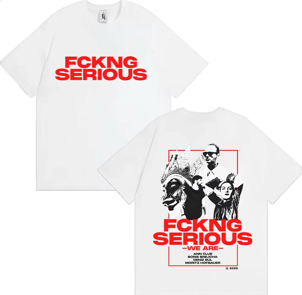 Streetwear Boris Brejchas Serious Harajuku Tshirt for Unisex and Women 2025 Summer 100 Pure Cotton Printed Loose Tshirt