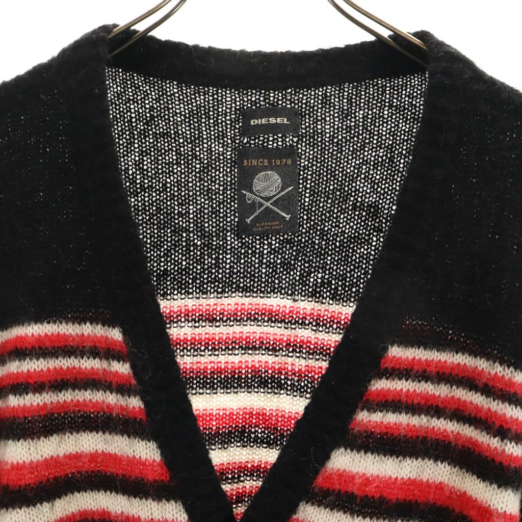 Diesel Made In Italy Border Long Sleeve Knit Cardigan L Black Series Men's Used