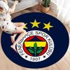 Fenerbahçe Sports Club Round Area Rug,Carpet Rug for Living Room Bedroom Sofa Playroom Decor,Non-slip Floor Mat