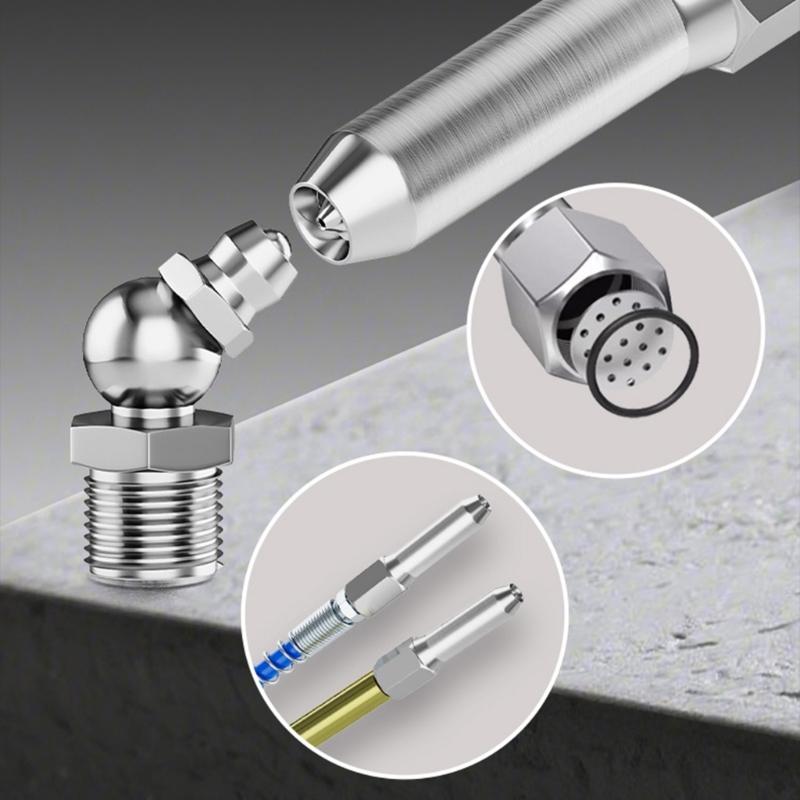 Heavy Duty Grease Guns Attachments with Debris Filtering Mesh and Ergonomic Design for Truck Smooth Lubrication Process