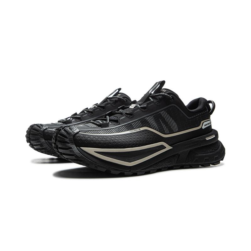 New LiNing CF Su Xingchuan Slip Resistant, Abrasion Resistant, Breathable Low Top Hiking Shoes Unisex Black AHTU023-16