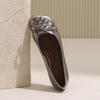Woven Doudou Shoes Low-heeled Soft-soled Single Shoes Bow Women's Early Spring New Shallow-mouth Flat-soled Ballet Shoes