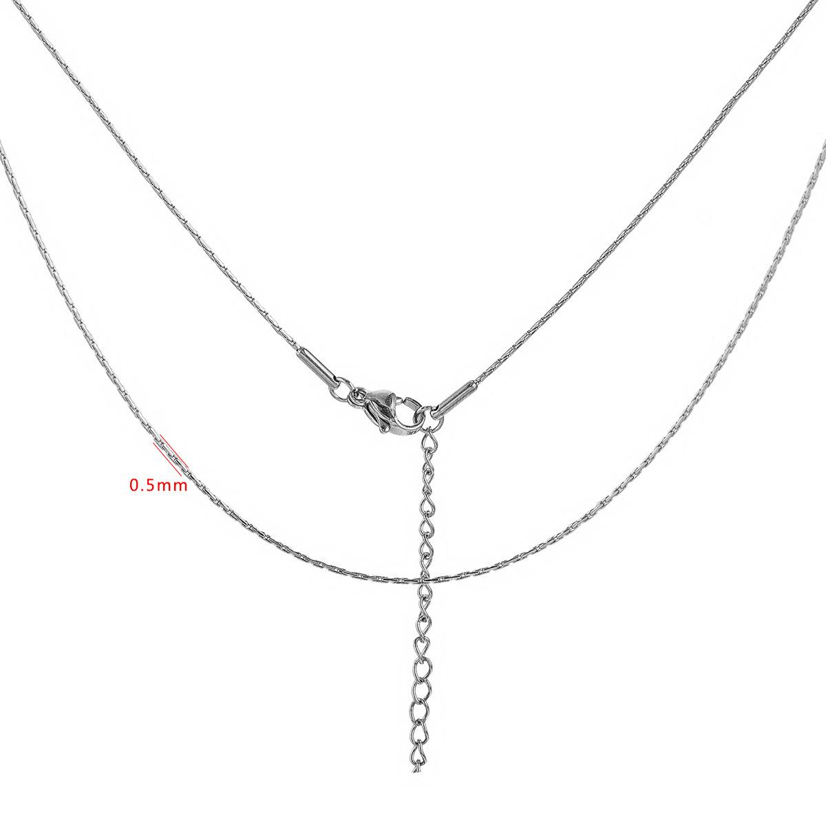 

Ожерелье из нержавеющей стали с молотком, геометрическая подвеска, простой дизайн, премиум-цепочка своими руками, цепочка на ключицу chain length 40 + 5cm