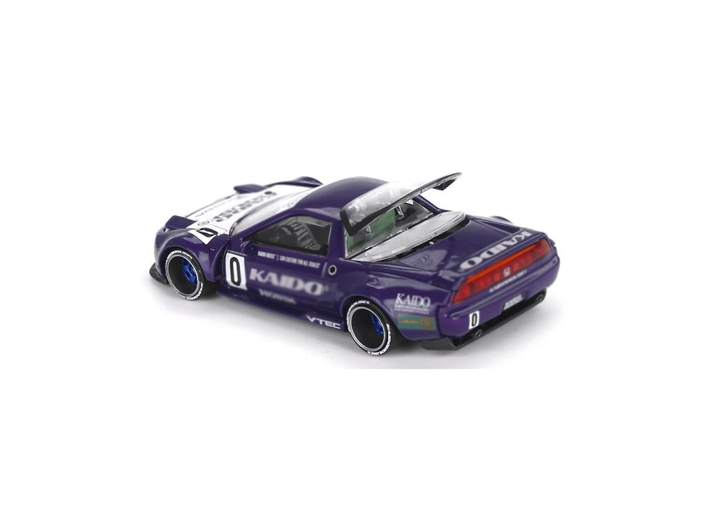 MINI GT NSX Kaido Racing V2 Purple with White Hood and Graphics Jun Kaido House Special Diecast Model Car KHMG173 #0 (Design Imai) 1/64