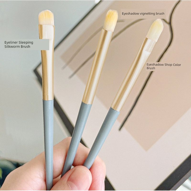 

3 PCs Eye Shadow Brush Makeup Brushes Brush Suit Makeup for Beginners Tools Fiber Brushes Individually Packaged Eye Shadow Brush Fiber Wool Blue Bridge 3