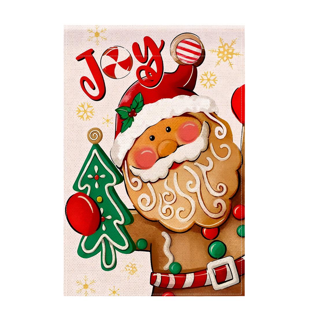 

Christmas gingerbread manGarden Flag 12x18 Inch Double Sided for Courtyard Outdoor Welcome Flag Decoration (Excluding flagpole)