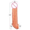 Soft Silicone Condom Enlargement Penis Sleeve Realistic Penis Extender Sex Toys for Men Sexual Tools Reusable Condom Cock Sleeve
