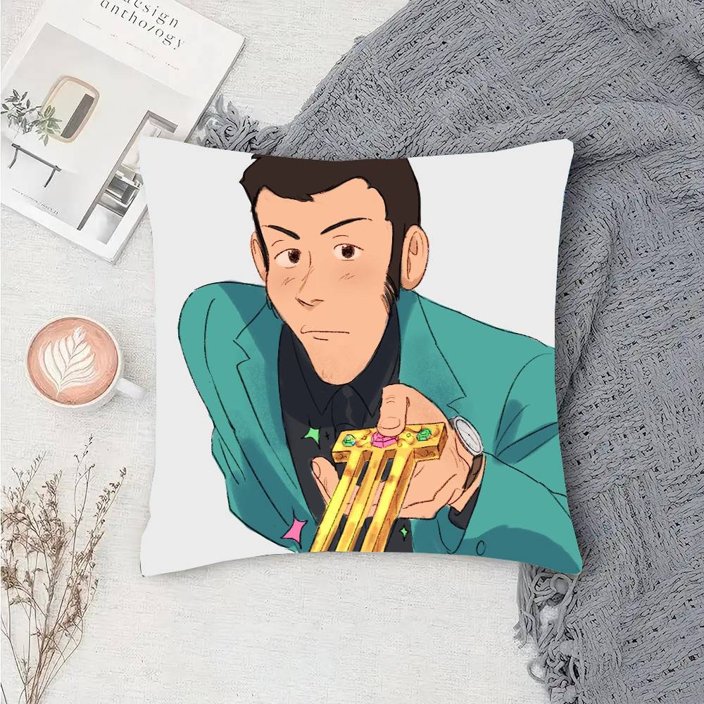 Anime L-Lupin III Pillow Case Sofa Cushion Cover Room Home Decoration