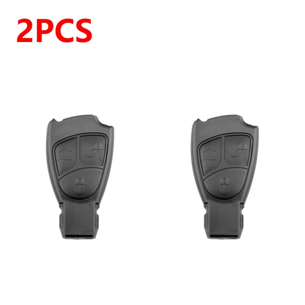1-5PCS Car Remote Key Shell 3 Buttons Key Case Cover Replacement for Mercedes Benz W203 W211 W204 Black