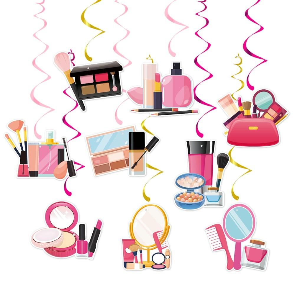 Themed Cosmetics Party Decoration Spiral Ceiling Pendant For Kids Birthday Party