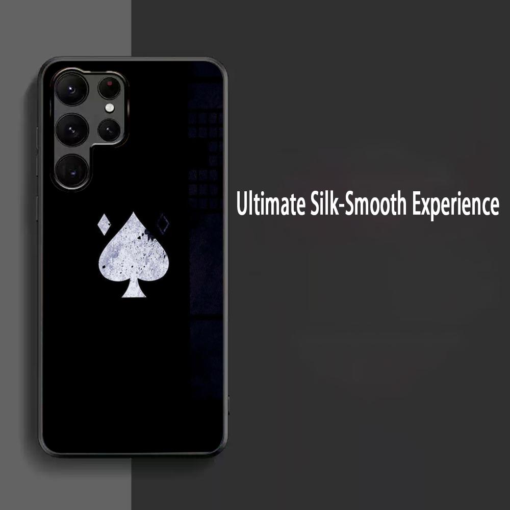 Poker fashion deisgn pop Phone Case For Samsung Galaxy S25 S24 S23 S22 S21 S20 Plus Ultra Note20 Limited Edition Soft Black