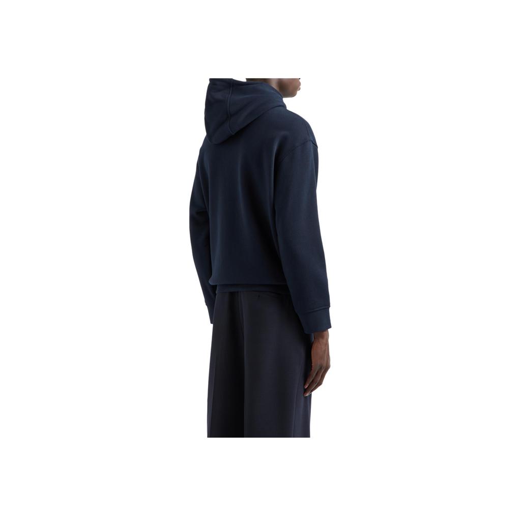 Emporio Armani Ss24 Letter Logo Embroidered Hooded Long Sleeve Sweatshirt Men Sweatshirt Navy-Blue 6D1MD2-1JWPZ-09U2