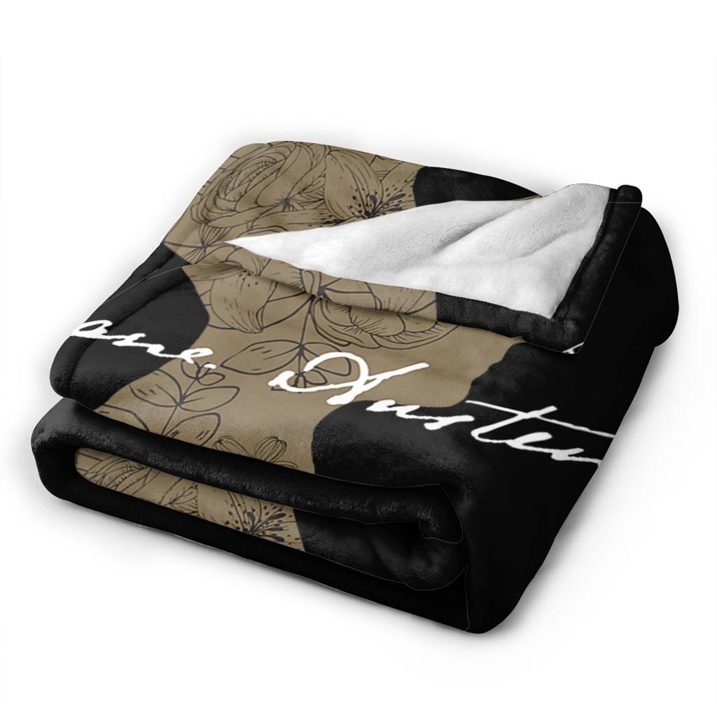Jane Austen Persuasion Pride and Prejudice Flannel Blanket Book Creative Throw Blanket for Quilt 125*100cm Soft