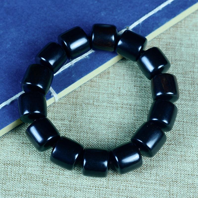 Bracelet Abaque Bois de Santal Rouge, Vert et Violet avec Perles de Jujube et Espaceurs Articulés en Bambou - Design Unisexe