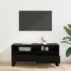 TV Stand Black Oak Effect 100 x 34.5 x 44.5 cm