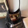 Tote Bag Vintage Tassel Shoulder Bag Women Commuter Large Capacity Bag