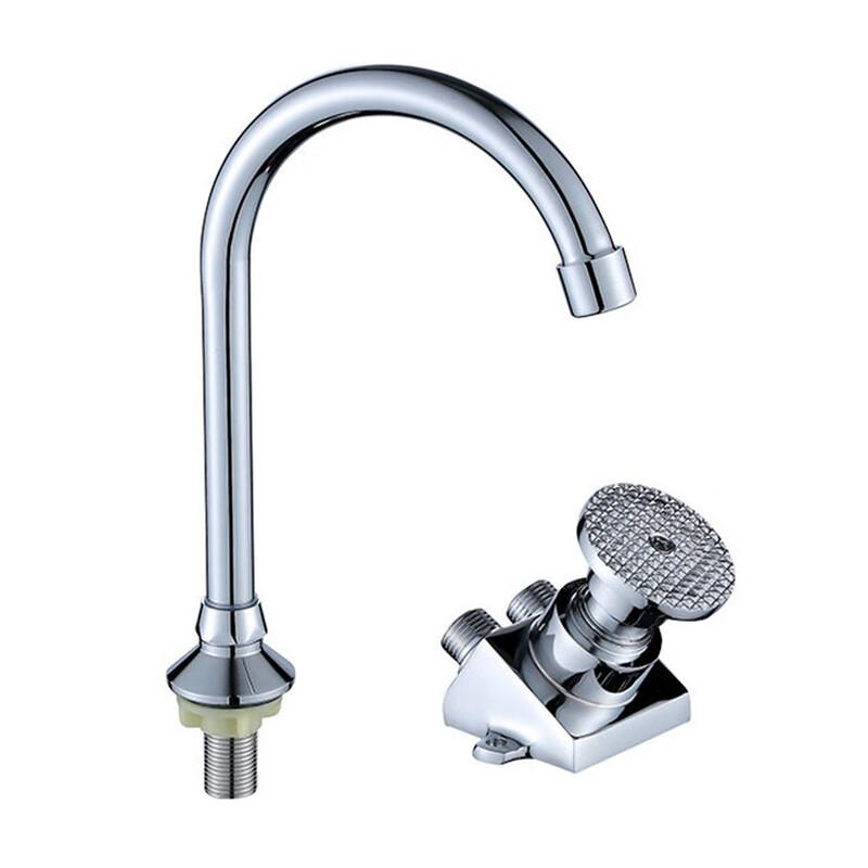 VEMUSE Brass Foot-Operated Single Cold Basin Faucet