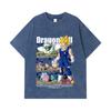 275 GSM Washed T-shirts 100% Cotton Dragon Ball V6 Majin Vegeta Print Unisex Heavy Cotton T Shirt