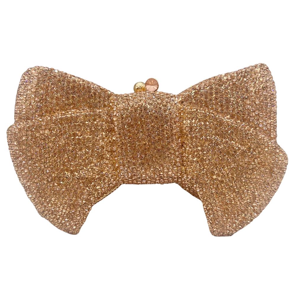 Пастельный Клатч-Вечерний Клатч и Косметичка с Алмазным Бантом