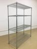 Stainless Steel Multi-Tier Storage Rack for Kitchen, Warehouse, or Balcony.