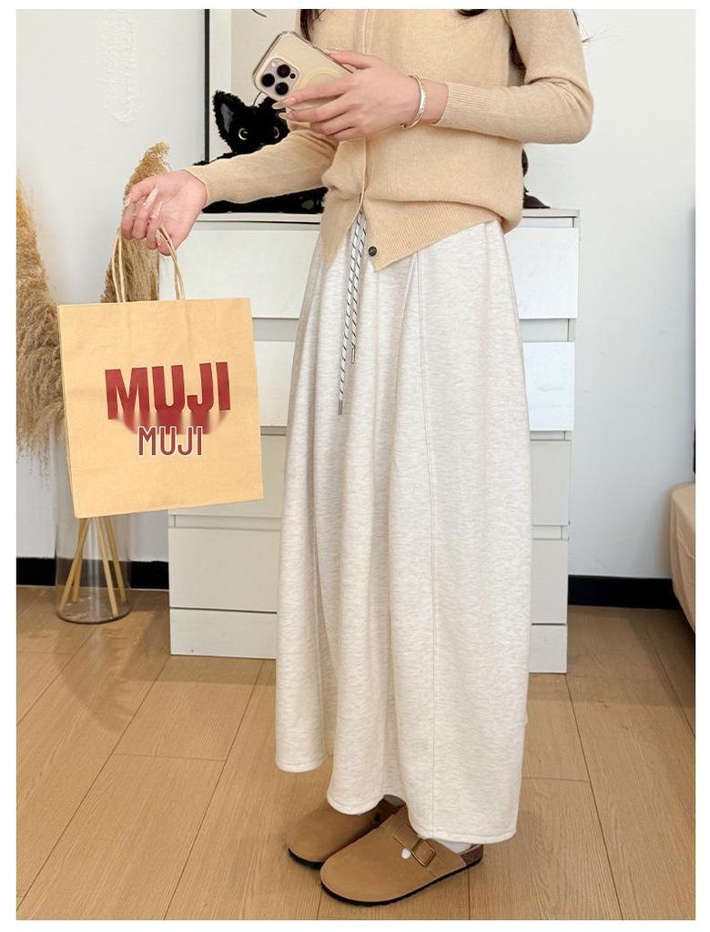 Women's Plus Size Quick-Dry Floral A-Line Midi Skirt - Trendy Summer Workwear 2026 Collection (Pumpkin)