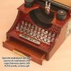Classical Typewriter Shape Music Box Plastic Wind Up Ornament Plays Clear Melodies for Decorative and Gift Giving
