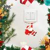 Self Adhesive Switch Covers Santa Claus On Swing Sticker, Decorative PVC Wall Decal, Stickers Removable Self-adhesive Light Cover for Bedrooms