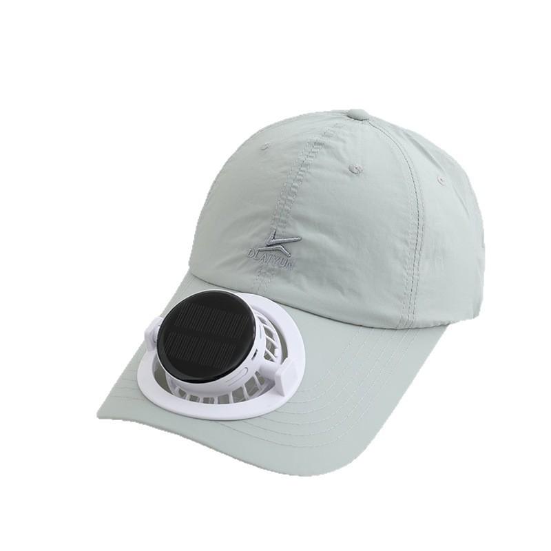 Summer new rechargeable solar electric fan baseball cap quick-drying sunshade sunscreen cap sports and leisure sunshade cap