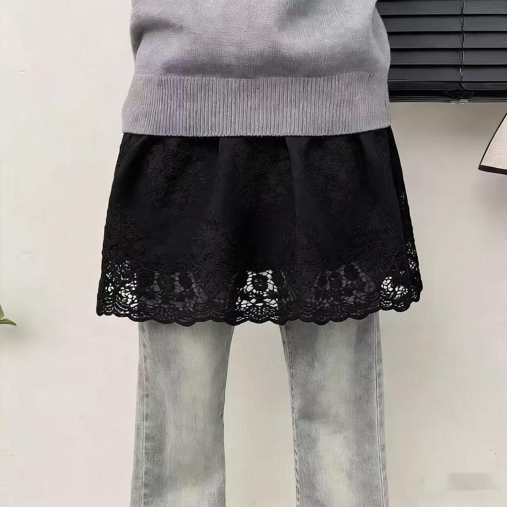 New Plus Size Lace Hip Cover Skirt: Layered Design To Prevent Exposure and Cover Buttocks