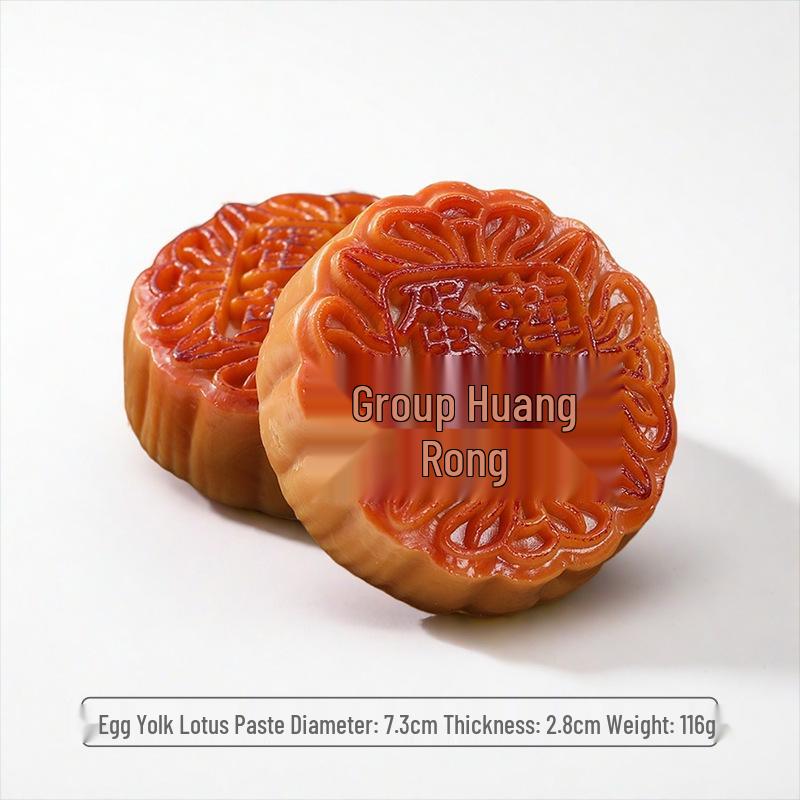 PVC Fake Mooncake Toy - Mid-Autumn Festival Egg Yolk, Lotus Seed, Red Bean Paste Flavors - Display/Photography Prop