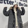 Winter New Large Size Goose Down Jacket Women's Thickened Tooling Pie Overcomes Jacket Couple