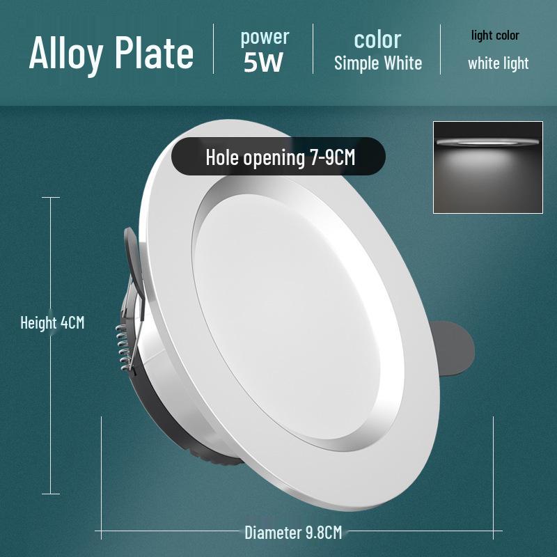 

Recessed Ceiling Downlight for Living Room, 5-Inch Cutout, Bullseye Design